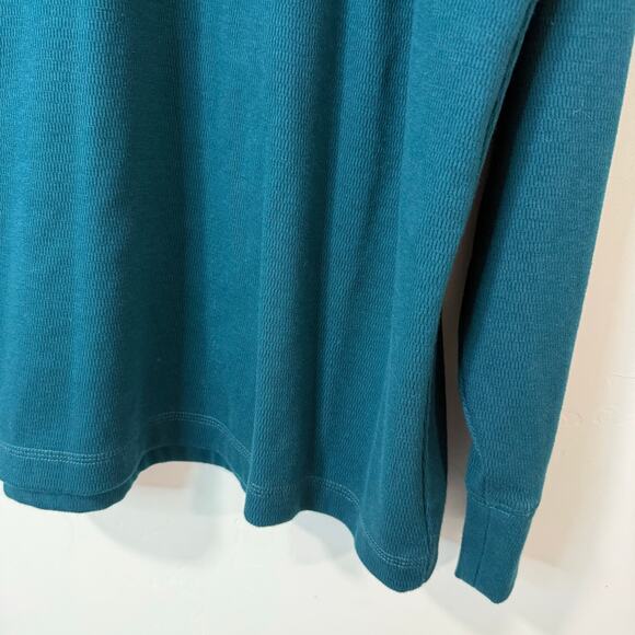 Carhartt Men's Relaxed Fit Heavyweight Long-Sleeve 1/2 Zip Thermal Shirt Teal XL - Picture 8 of 8